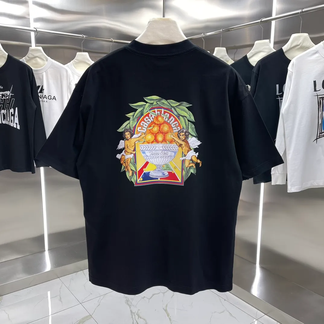 Casablanca Classic Series T ， ， 。 ， Classic ， In Stock ！ ：White Black Size：S M L XL XXL
